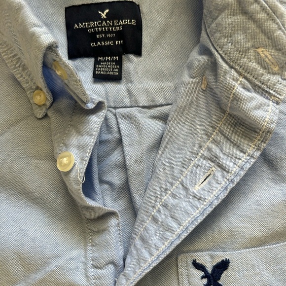 American Eagle Men’s Size Medium Classic Fit Button Down Dress Shirt Preppy - Picture 5 of 9